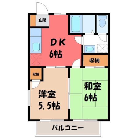 古河駅 徒歩25分 2階の物件間取画像